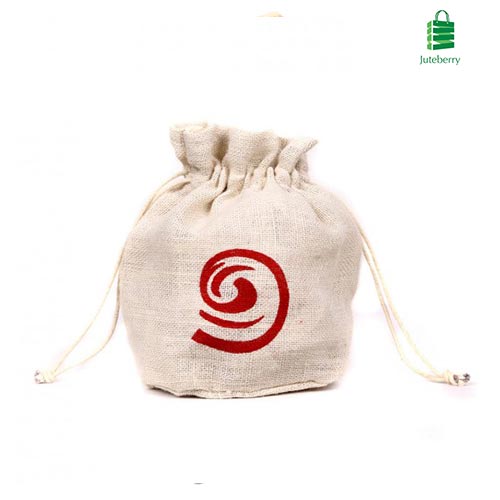 White Drawstring Bag – Juteberry India